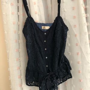 Hollister Peplum Tie Top